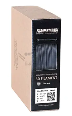 Пластик для 3Д принтера Filamentarno! PLA+ Standart темно-серый 750 г, 1.75 мм