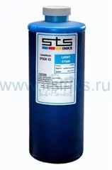 Пигментные чернила STS UltraChrome K3 светло-голубые (Light Cyan) для Epson Stylus Pro 3800, 4800, 4880, 7800, 7880, 9800, 9880, 11880, 4900, 7900, 9900, SureColor SC-P6000, P7000, P8000, P9000, 1000 мл (C13T596500) — фото 2