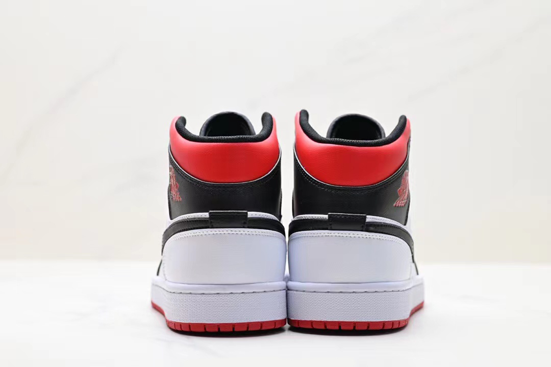 Jordan 1 mid gym red white clearance
