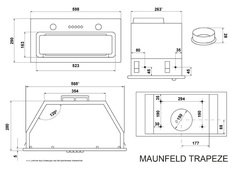 Вытяжка Maunfeld TRAPEZE 602SGG Black