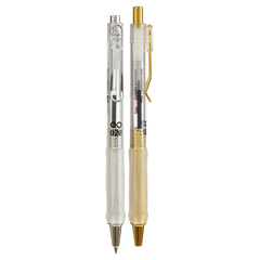 Ручка шариковая, масляная, Piano, синие чернила, серебристый и золотой корпус