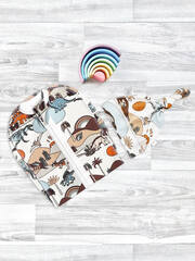 Пеленальный кокон и шапочка Mjölk Динозавры