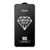 Защитное стекло 9D на весь экран 0.4 мм 4H HOCO A34 для iPhone 14 Pro Max (6.7") / 15 Plus (6.7") (Черная рамка)