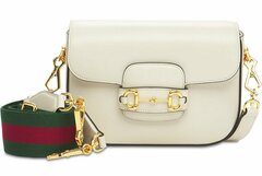 Мини-сумка Gucci Horsebit 1955 белый