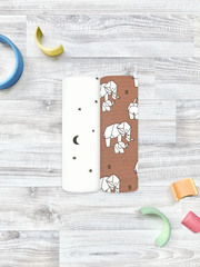 Сет из 2х пелёнок Mjölk Слоники оригами/Ночное небо