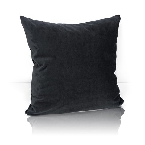 Подушка декоративная из велюра Индра темно-серый