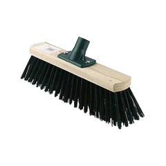 Щетка тротуарная деревянная 400 х 55мм, 5-ти рядная, металлическая тулейка, без черенка, 60-2-112