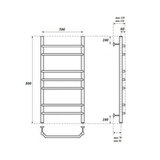 Полотенцесушитель электрический Point PN07158E П7 500x800 левый/правый, хром