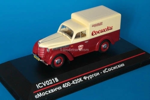 Moskvich-400-420K Van Sausage Mikoyan Meat Plant 1:43 ICV021B