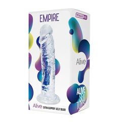 Прозрачный фаллоимитатор на присоске Empire Jelly Dildo - 19,3 см. - 