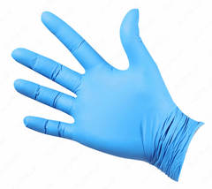 Перчатки нитриловые UNEX 100 шт, L, голубые