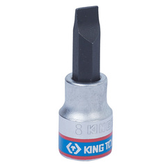 KING TONY (302208) Насадка (бита) торцевая 3/8", L = 50 мм, Slotted SL8.0