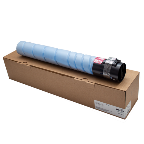 Тонер-картридж e-Line TN221C для Konica Minolta bizhub C227 (Голубой, 21000 стр.)