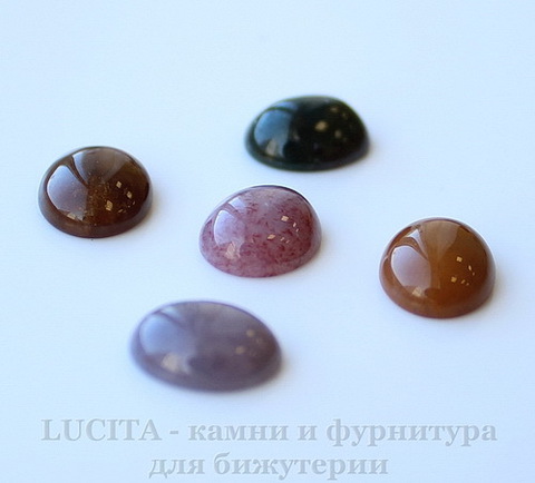 Кабошон овальный Агат Индийский 10х8х4 мм ()