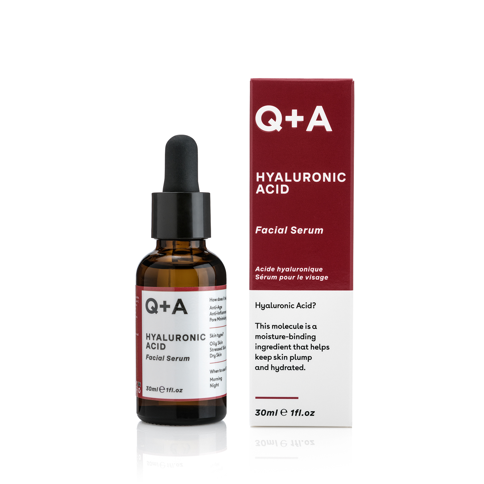 Q+A Hyaluronic Acid Сыворотка для лица 30 ml.