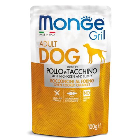 Monge Dog Grill Pouch пауч для собак (курица с индейкой) 100г