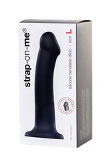 Черный фаллос на присоске Silicone Bendable Dildo L - 19 см. - 