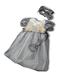 Платье из тафты - Серый. Одежда для кукол, пупсов и мягких игрушек.
