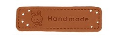 Нашивки Hand Made 1,5х5 беж, кожа
