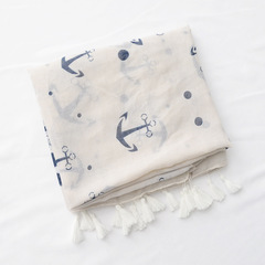 Купить Светло-серое парео с якорями в Магазине тельняшек