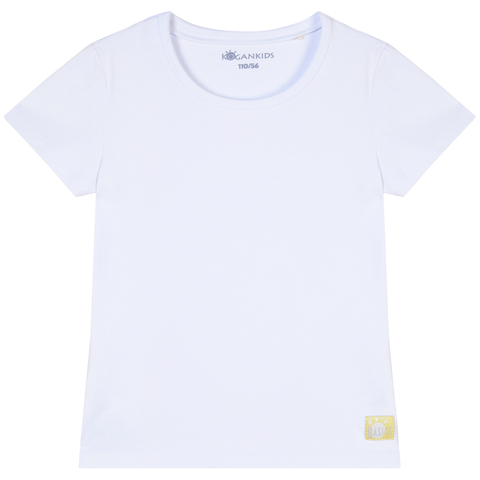 Белая футболка для девочки KOGANKIDS