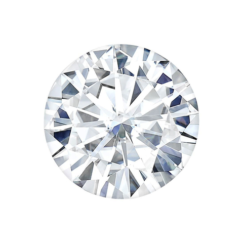 Муассанит D, EF Круглый "Бриллиантовая огранка" от 1,00 до 12,00 мм