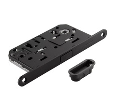 Замок с магнитной защелкой ADDENBAU WC-5096 MAG BLACK под завертку, черный (центр магнит)