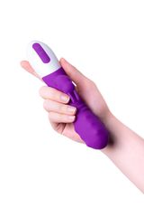 Фиолетовый вибратор JOS TATY с пульсирующими шариками - 21,5 см. - 