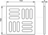 Решетка 102  × 102 нержавеющая сталь, арт. MPV004 AlcaPlast