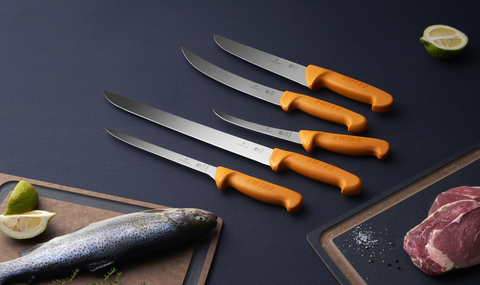 Нож кухонный Victorinox SWIBO® для нарезки, 30 cm, Yellow  (5.8443.30)