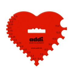 Линейка для измерения размеров спиц и крючков Addi