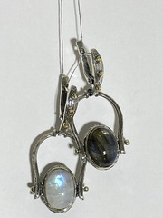 Акробат (серьги из серебра)