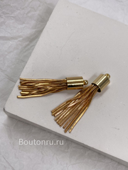 Кисточка подвесная декоративная золотистая 4 см