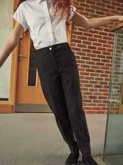 Брюки школьные узкие для девочки Next 901-316, Черный