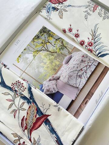 Постельное белье 2 спальное евро Mirabello Life бело-розовое