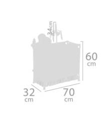 DeCuevas Манеж-игровой центр для куклы  с аксессуарами  серии Мария, 70 см (53034)