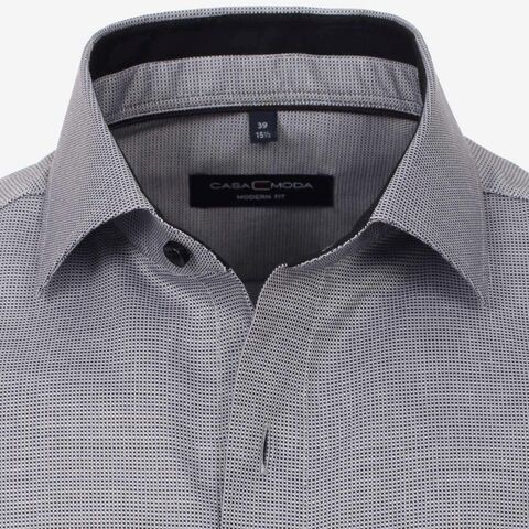 Сорочка мужская Casamoda Modern Fit 303427200-750 из фактурной ткани серая