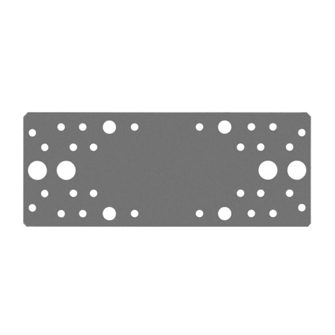 ЗУБР КП-2.0, 200 x 80 x 2 мм, цинк, крепежная пластина (310236-200-80) (20 штук)