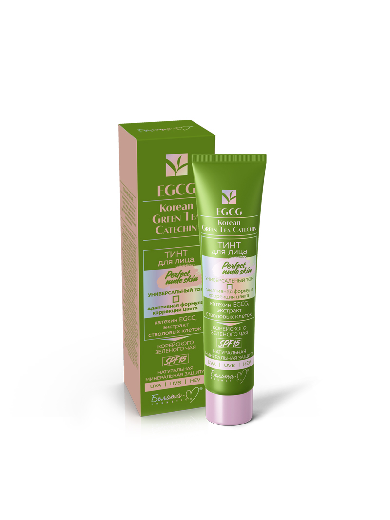 Белита М EGCG Korean GREEN TEA Тинт для лица Perfect Nude универсальный тон 30г
