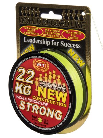 Леска плетёная WFT KG STRONG Chartreuse 150 м, 0.18 мм