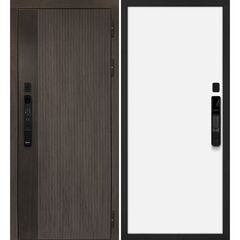 Купить Входная дверь Вертикаль смарт дымчатый камень дуб морёный панель под покраску