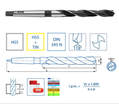Сверло по металлу с к/х DIN345N Ref. 1110 27мм К/М 3 HSS IZAR Арт. 14690