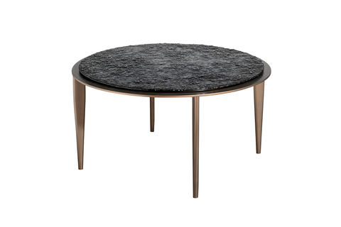 Стол журнальный 80х42см Garda Decor черный/бронзовый