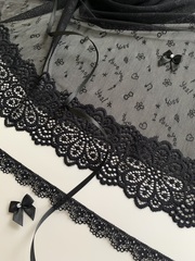 Сетка эластичная черная Love, Турция