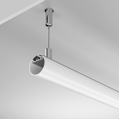 Алюминиевый профиль Maytoni подвесной D30 (Серебро, 2 м), ALM-D30-S-2M