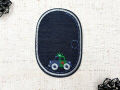 Термоаппликация заплатка, р. 12х8 см, тёмно-синий