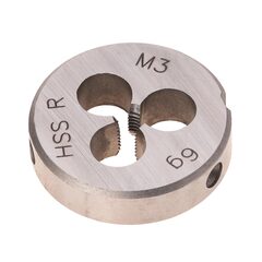 Плашка М 3,0х0,5 DINEN22568 HSS 6g 20х5мм Terrax by Ruko 237030TX