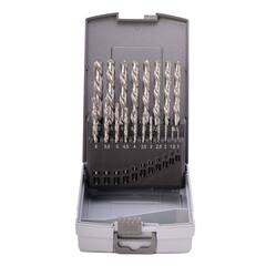 Набор сверл по металлу 1-10мм 19шт DIN338 HSS-G 118° LH-Левые (пл. кейс) Ruko 214214LiRO