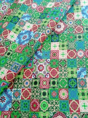 Ткань бязь плательная, рис. "Пэчворк", ширина 150 см, арт. 123