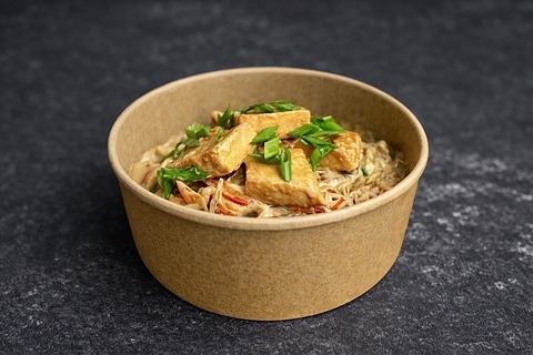 Сливочная соба с лососем